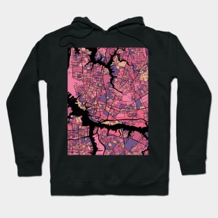 Norfolk Map Pattern in Purple & Pink Hoodie